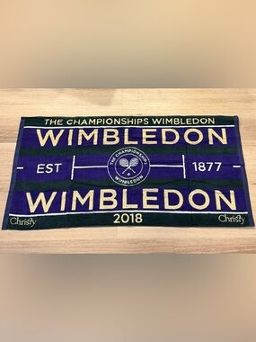 Christy Wimbledon 2018 Tennis Championships Sports Towel Green and Purple NWT